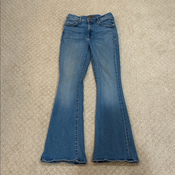 Women's Blue Flared Jeans - Picture 3 of 14